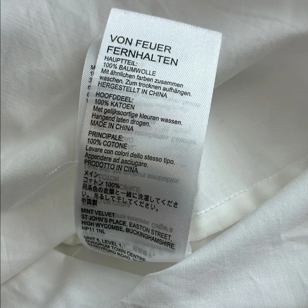 Like New Mint Velvet White Blouse Sz S - Picture 6 of 6